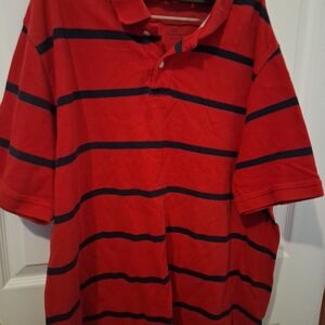 Faded Glory Red and Blue Polo Shirt